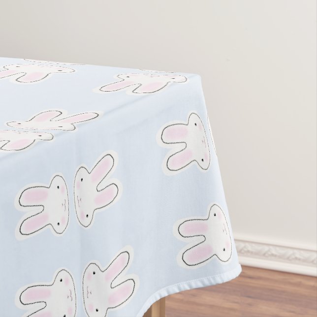 Nappe Belle amusante lapins bleu pâle illustration motif (In Situ)