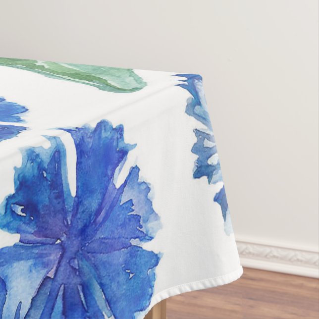 Nappe Belle aquarelle bleu cornfleurs (In Situ)