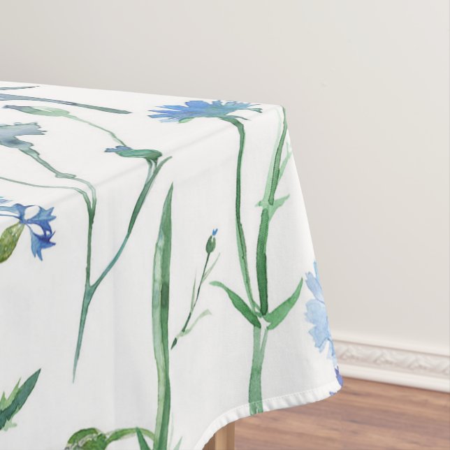 Nappe Belle aquarelle cornfleurs (In Situ)