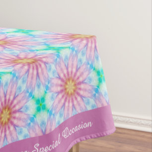 Nappe Belles fleurs de lavande motif floral fractal desi