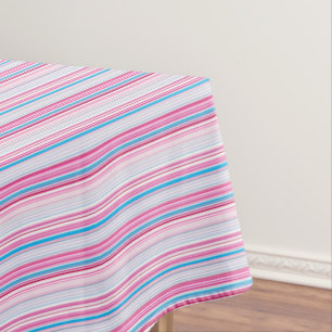 Nappe Belles rayures rose bleue