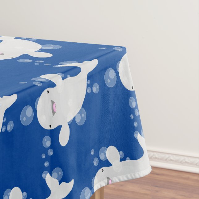 Nappe Béluga mignon bulles dessin de dessin animé (In Situ)