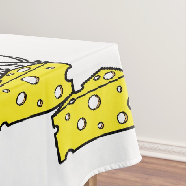 Nappe Blanc Cheesy Pizza Party Yellow Mouse (In Situ)