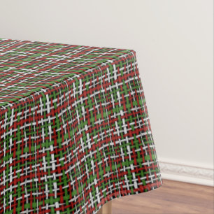 Nappe Blanc vert rouge tissé de toile de jute