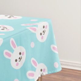 Nappe blanche mignonne de Pâques | de motif de