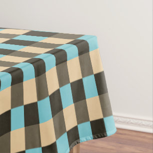 Nappe Bleu clair Chocolat Brown Crème beige Tan