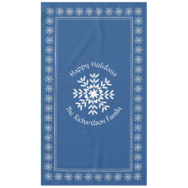 Nappe Bleu fait sur commande des textes de flocon de
