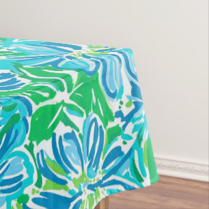 Nappe Bleu fleuri Prépa / Élégante Fête de Jardin Côtièr