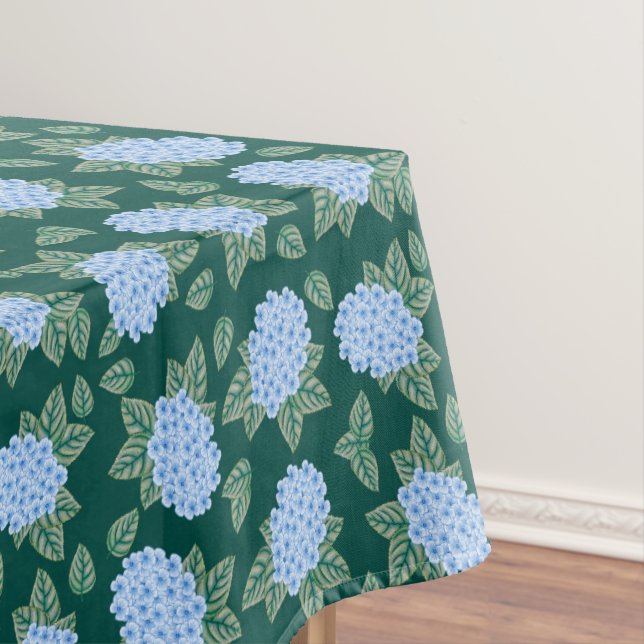 Nappe Bleu Hydrangeas Tissu de table personnalisé (In Situ)