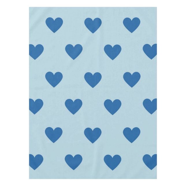 Nappe Bleu mignon simple Motif de coeur (Devant)
