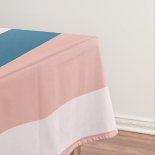 Nappe Bleu rose et blanc Abstrait