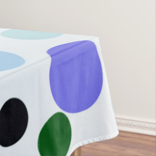 Nappe Bleu Violet Et Vert Pois,
