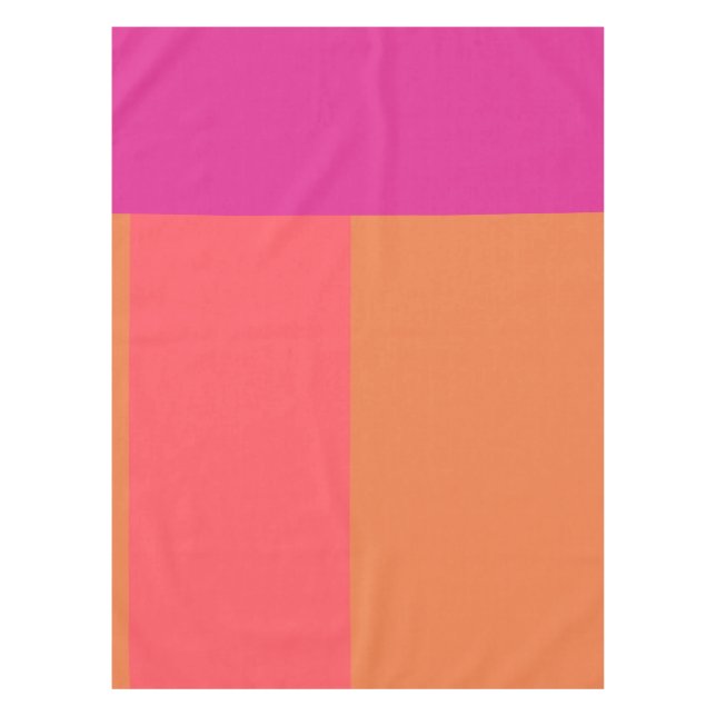 Nappe Blocs De Couleur Rose Et Orange Chaud (Devant)