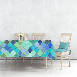 Nappe Blue Aqua Moroccan Mosaic