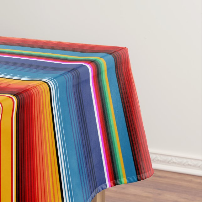 Nappe Blue Gold Red Sarape mexicaine (In Situ)