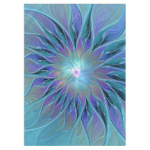 Blue Purple Flower Dream Abstrait Fractal Art
