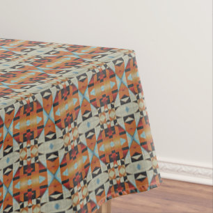Nappe Blue Red Orange Taupe Brown Black Tribal Art