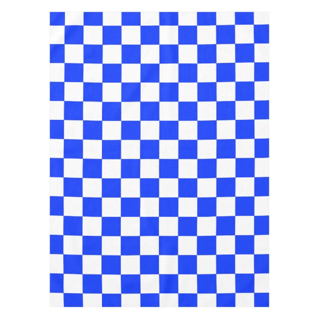 Nappe Blue White Checkered Check Pattern (Devant)