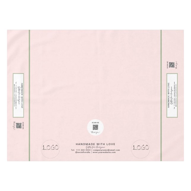Nappe Blush Vert Craft Show 52 x 70 Code QR (Devant (Horizontal))