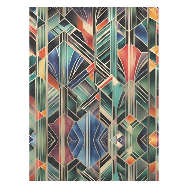 Nappe Boho classique Jazzy géométrique Design élégant (Devant)