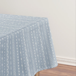 Nappe Boho Coastal Flèche Rayure Géométrique Bleu Poussi