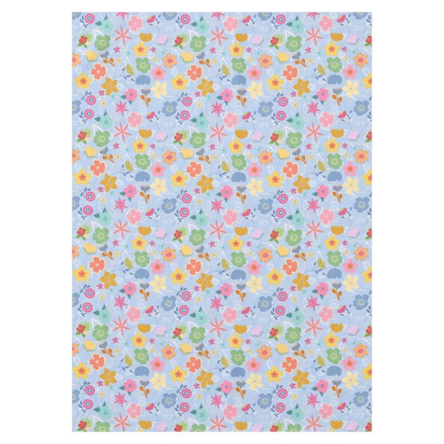 Nappe Boho Flowers Motif B01.w Lblue BG (Devant)