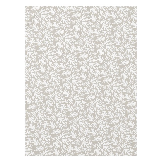 Nappe Boho Matisse Formes Botaniques Gris Motif (Devant)
