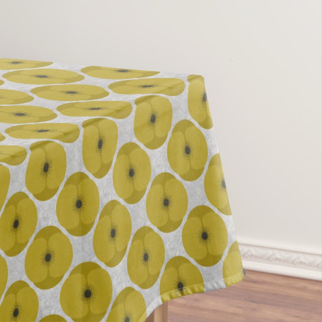 Nappe Bold Minimalist Poppy Textured Floral Yellow (In Situ)