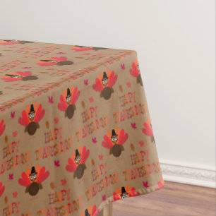 Nappe Bon thanksgiving Motif de Turquie mignonne