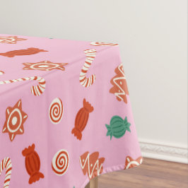 Nappe Bonbons de Noël - rose