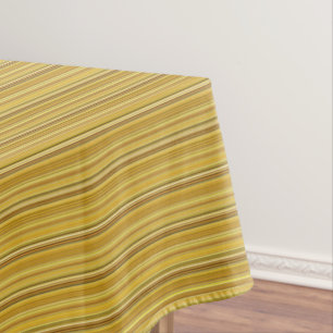 Nappe Bons rayures dorées brun