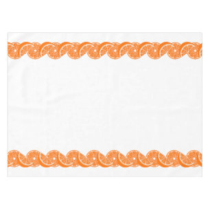 Nappe Bordure de tranche de citron orange d'été chic