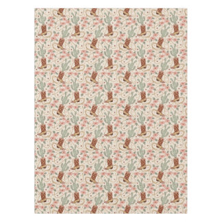 Nappe Botte de cowboy rétro boho western cactus et flora