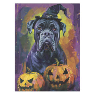 Nappe Bouledogue mastiff effrayant pour Halloween Sorciè