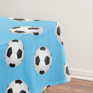 Nappe Boules de soccer bleu Anniversaire de enfant