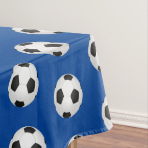 Nappe Boules de soccer bleu Anniversaire de enfant