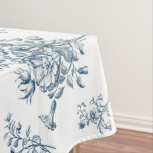 Nappe Bouquet de fleurs bleu vintage