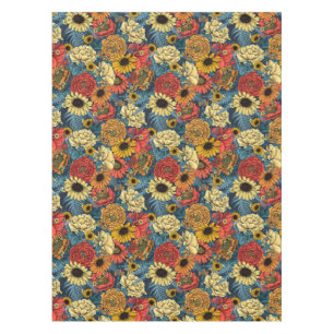 Nappe Bouquet de fleurs - roses, pivoines, marguerites e