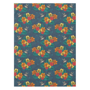 Nappe Bouquet et colibris tropicaux