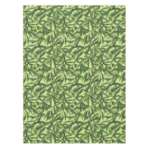Nappe Branches d'olive sur le vert miel