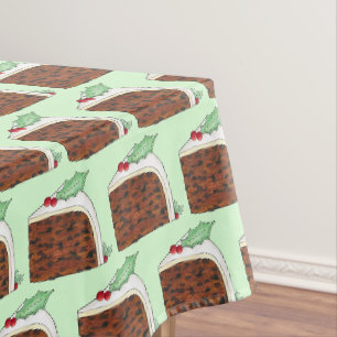 Nappe British Christmas Cake Slice Festive Fête de Fêtes