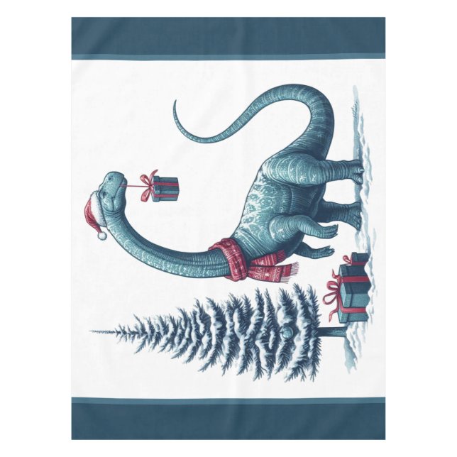 Nappe Brontosaurus dinosaure de Noël (Devant)