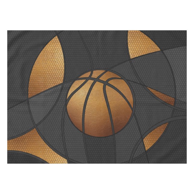 Nappe Bronze Basketball Art Abstrait (Devant (Horizontal))