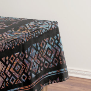 Nappe Bronze et rouille Pat tribal péruvien aztèque