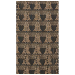Nappe Bronze, noir, Art déco, Art nouveau, floral, motif