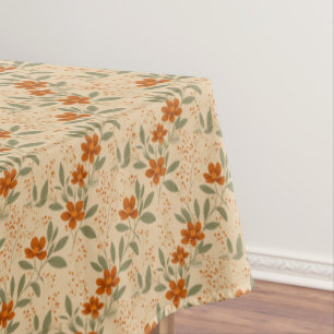 Nappe Brûlé Sienne et miel minimaliste or floral