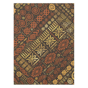 Nappe Bruns africains ethniques et or #5 de modèle