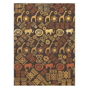 Nappe Bruns africains ethniques et or #7 de modèle