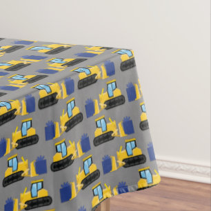Nappe Bulldozer Cute 1er Anniversaire Fête Construction