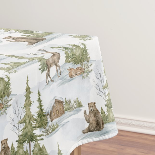 Nappe Cabine du journal hivernal neige | Animaux des boi (In Situ)